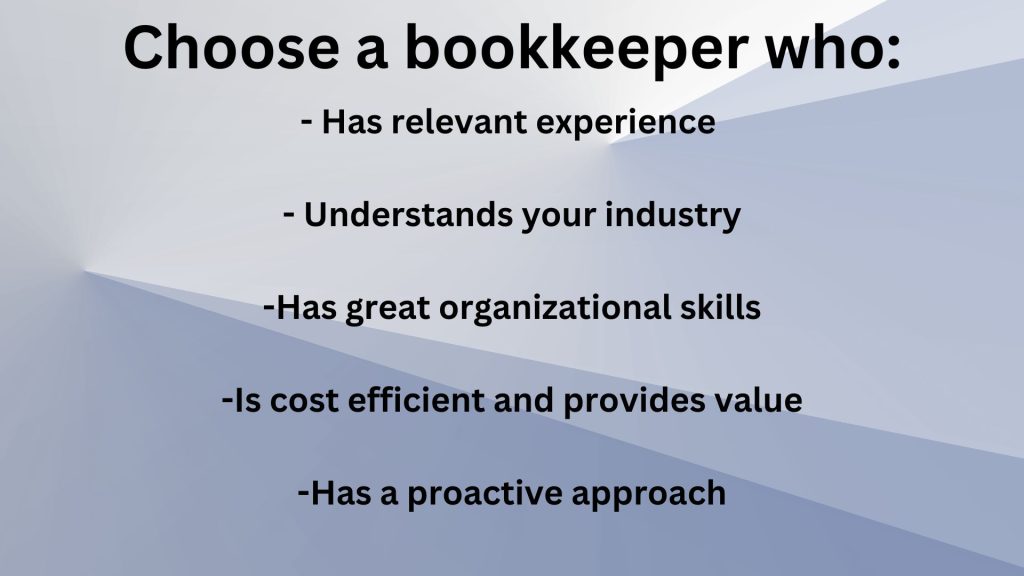 TIps when choosing a bookkeeper