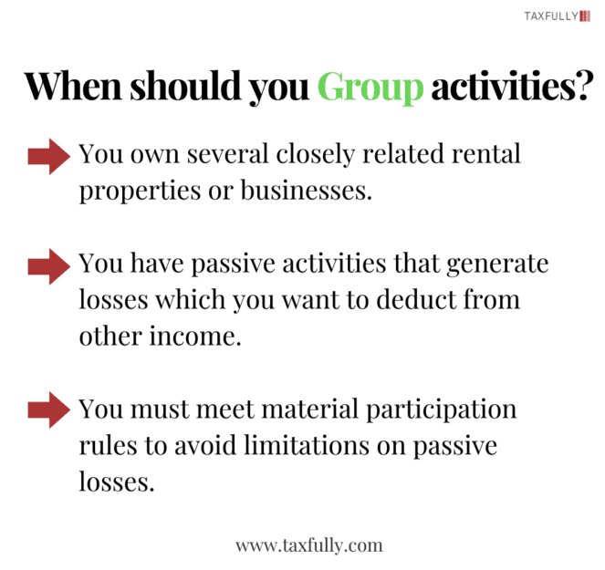 when should you Group activities